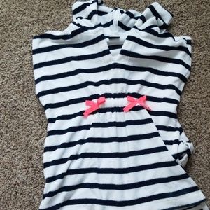 Terry cloth hooded cover up